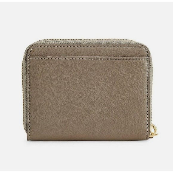 New Marc Jacobs Slim Zip Around Wallet Leather Cement with Dust bag - Picture 4 of 5